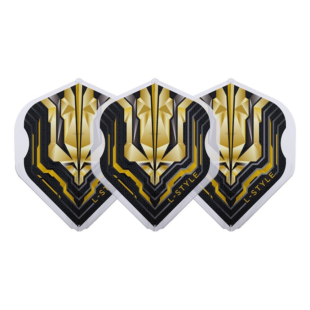L-Style Champagne Flight EZ L1 Standard Origin Series Clear Gold Darts Flights