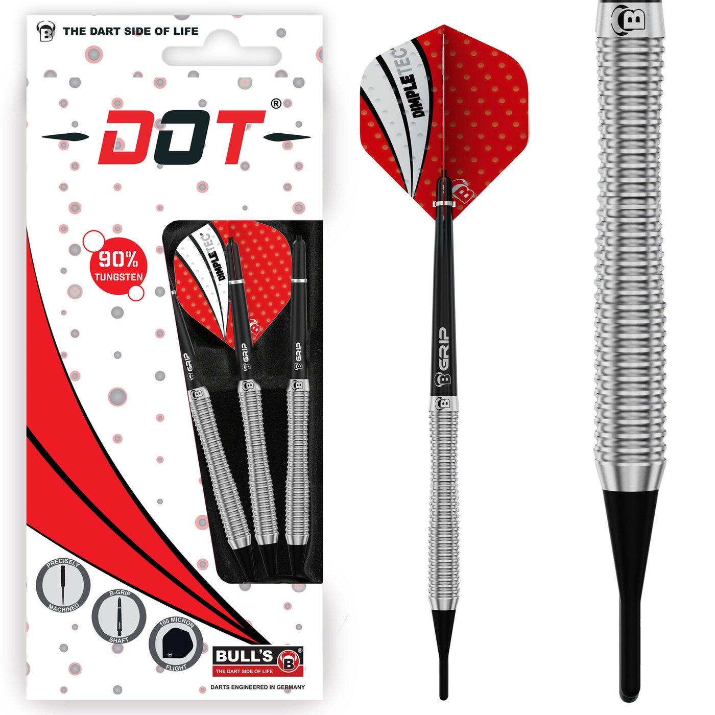 [Tweedekans] BULL'S Dot D2 90% - Soft Tip Darts-18gram
