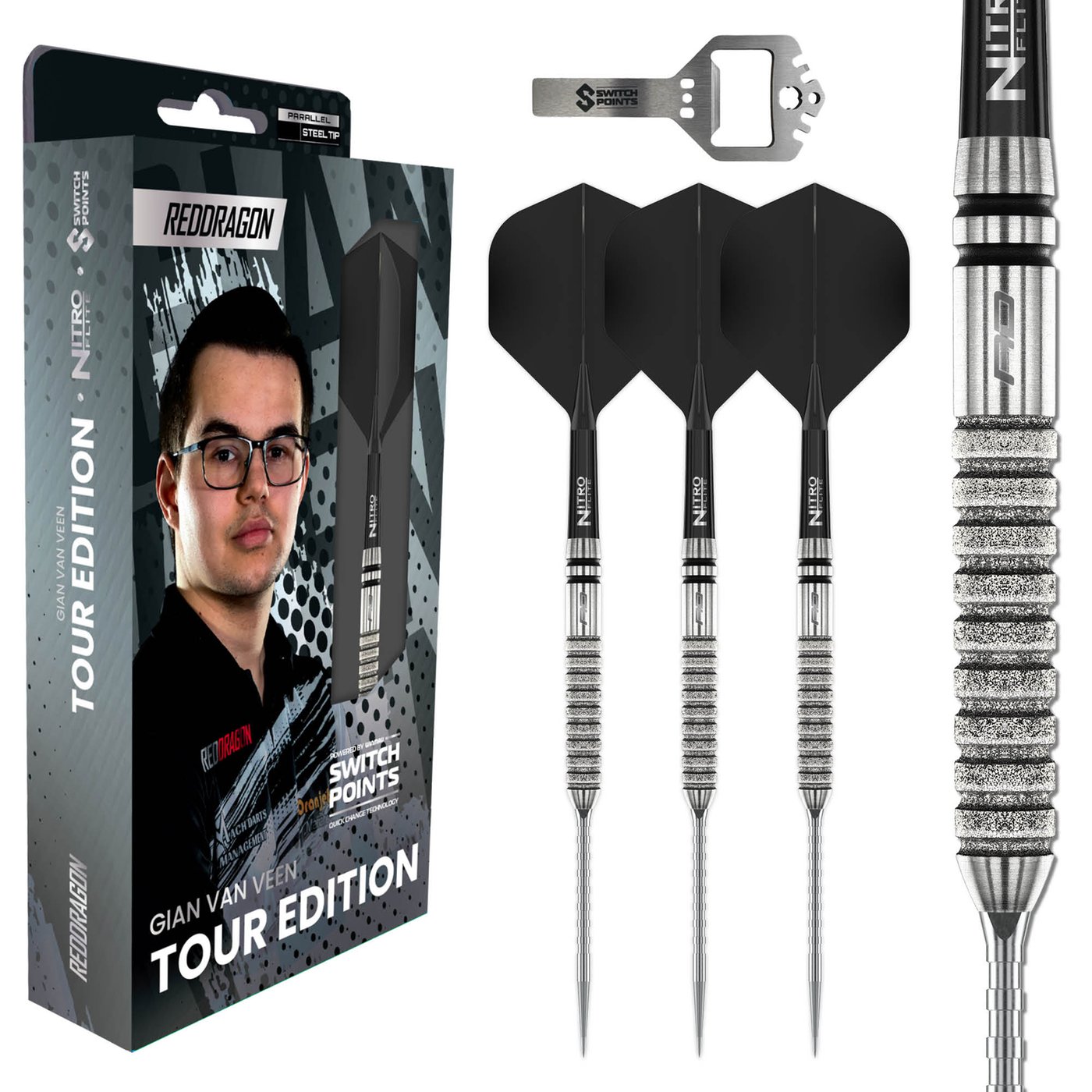 Red Dragon Gian van Veen Tour Edition Switch Point 90% - Steel Tip