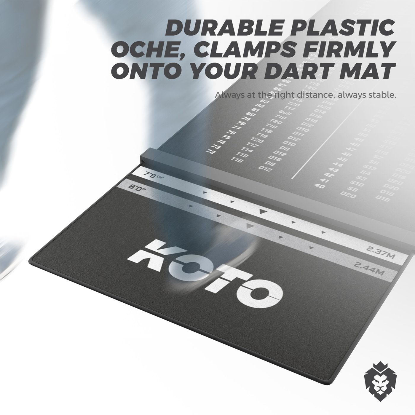 KOTO Oche Carpet Checkout 285 x 80 cm Dart Mat - Dartshopper.com