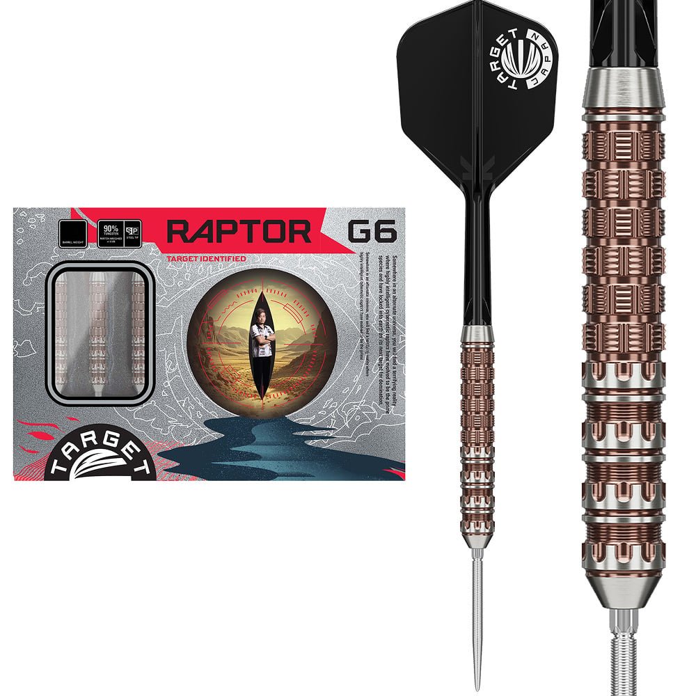 Target Japan George Nishitani Raptor G6 Swiss Point 90% - Steel Tip Darts