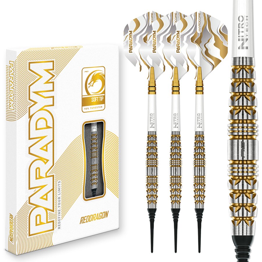 Red Dragon Paradym Gold Torpedo 90% - Freccette Soft Darts