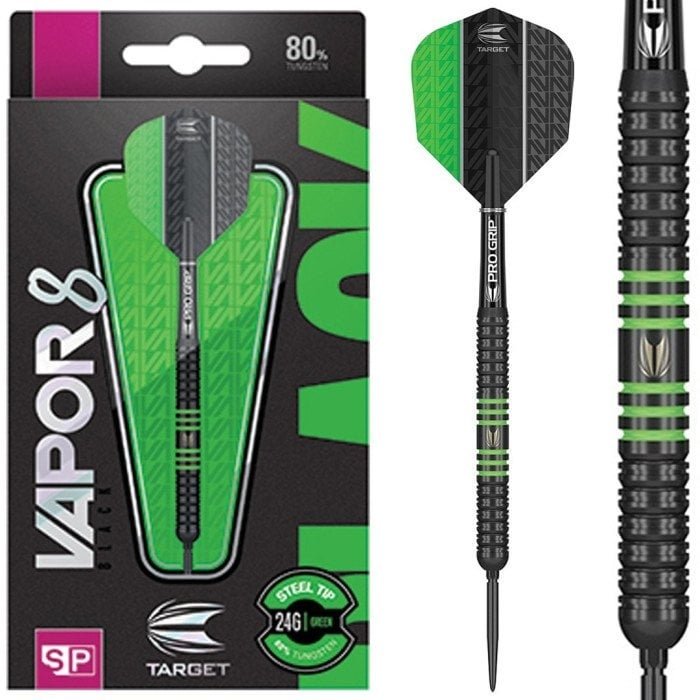 Target Vapor-8 Flight Black-Green Swiss Point 80% Darts
