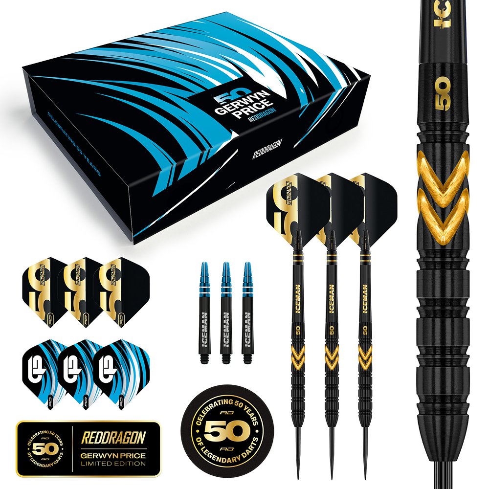 Red Dragon Gerwyn Price 50 Years Anniversary Limited Edition 90% - Freccette Steel Darts