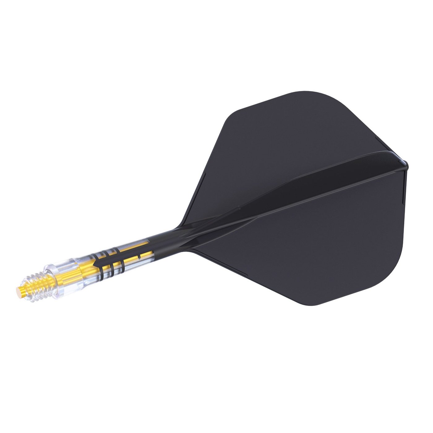 Cuesoul ROST T19 Integrated Flights Big Standard Wing Carbon Black Yellow - Dartflights