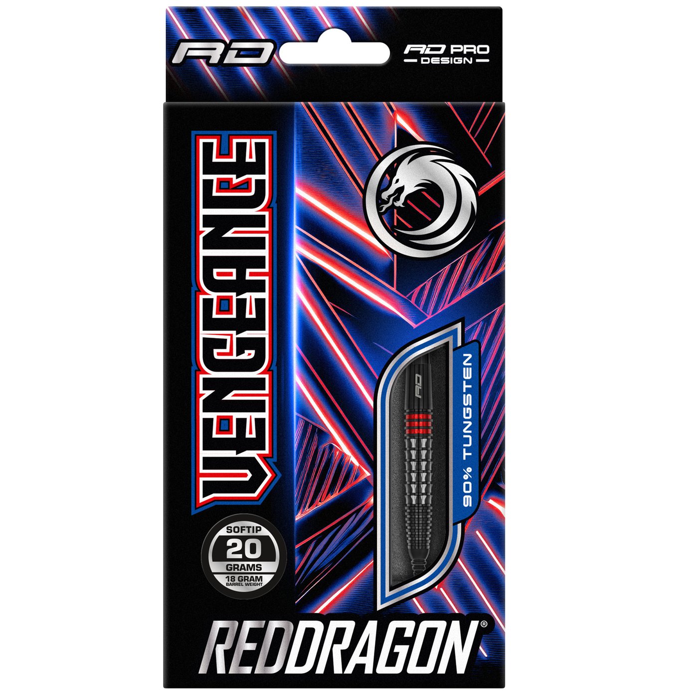 Red Dragon Vengeance Red 90% Soft Tip Darts