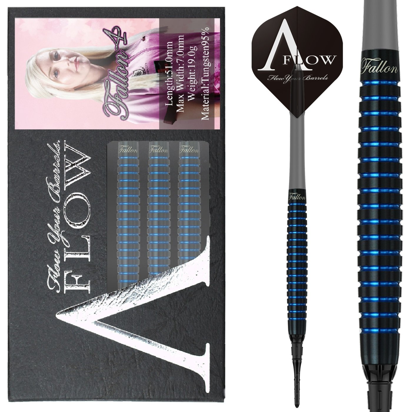 Dynasty A-FLOW Fallon Sherrock - Fallon 4 95% Soft Tip Darts