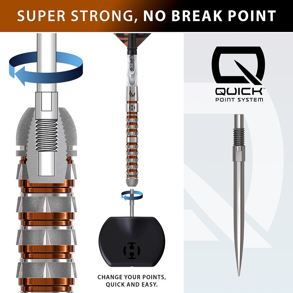 Harrows Luke Woodhouse V3 Quick Point 90% Darts - Dartshopper.com