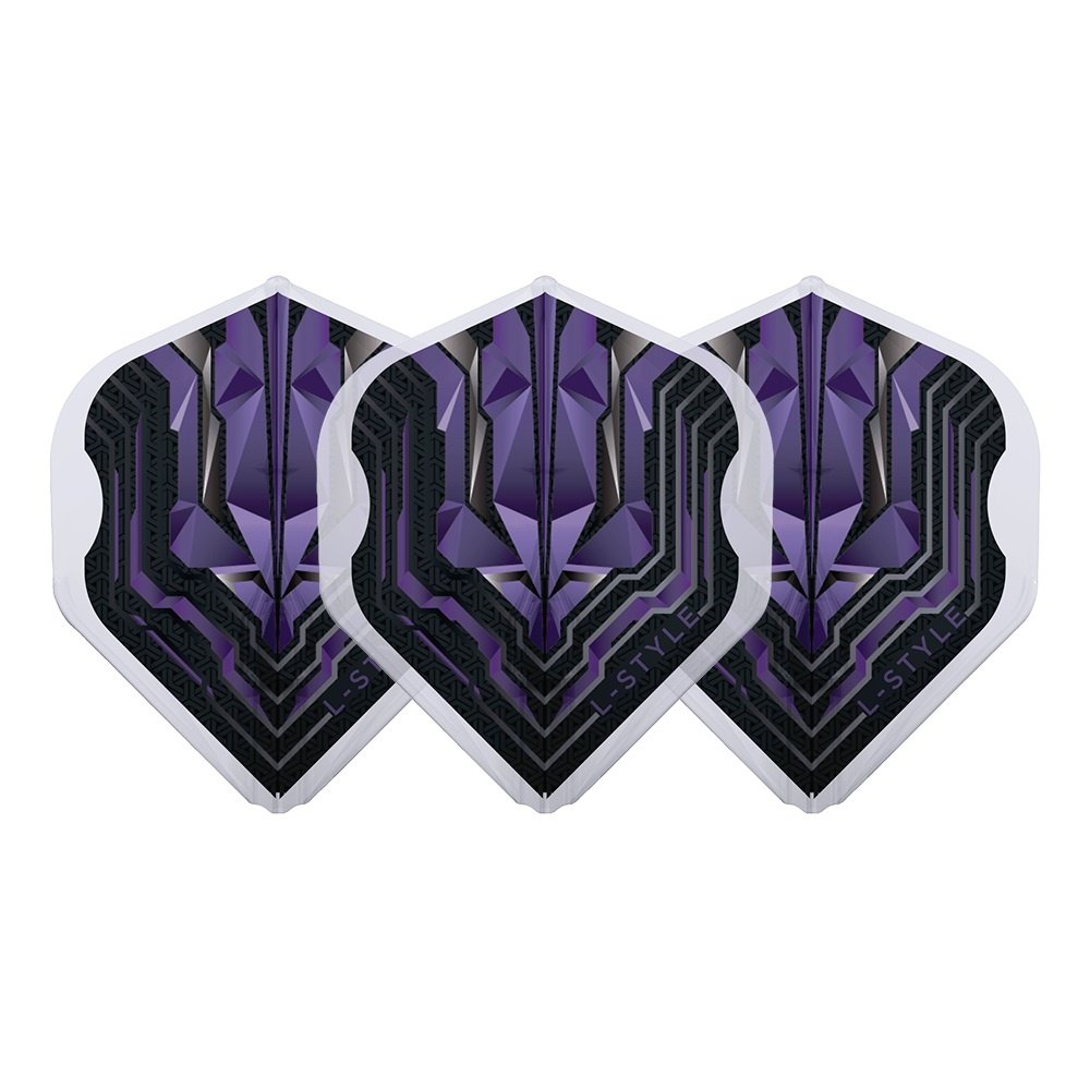 L-Style Champagne Flight EZ L1 Standard Origin Series Clear Purple Darts Flights