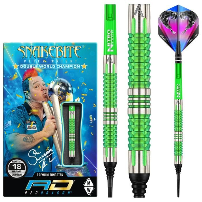 Red Dragon ピーターライトモデル　Snakebite mamba2 Red Dragon Peter Wright Snakebite Mamba 2 90% Soft Tip Darts