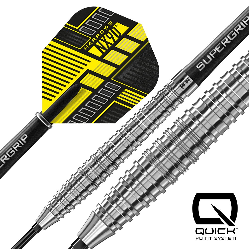 Harrows NX90 Tapered Quick Point 90% Steel Tip Darts - Dartshopper