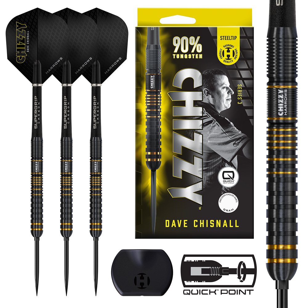Harrows Dave Chisnall V3 Quick point 90% - Steel Tip Darts