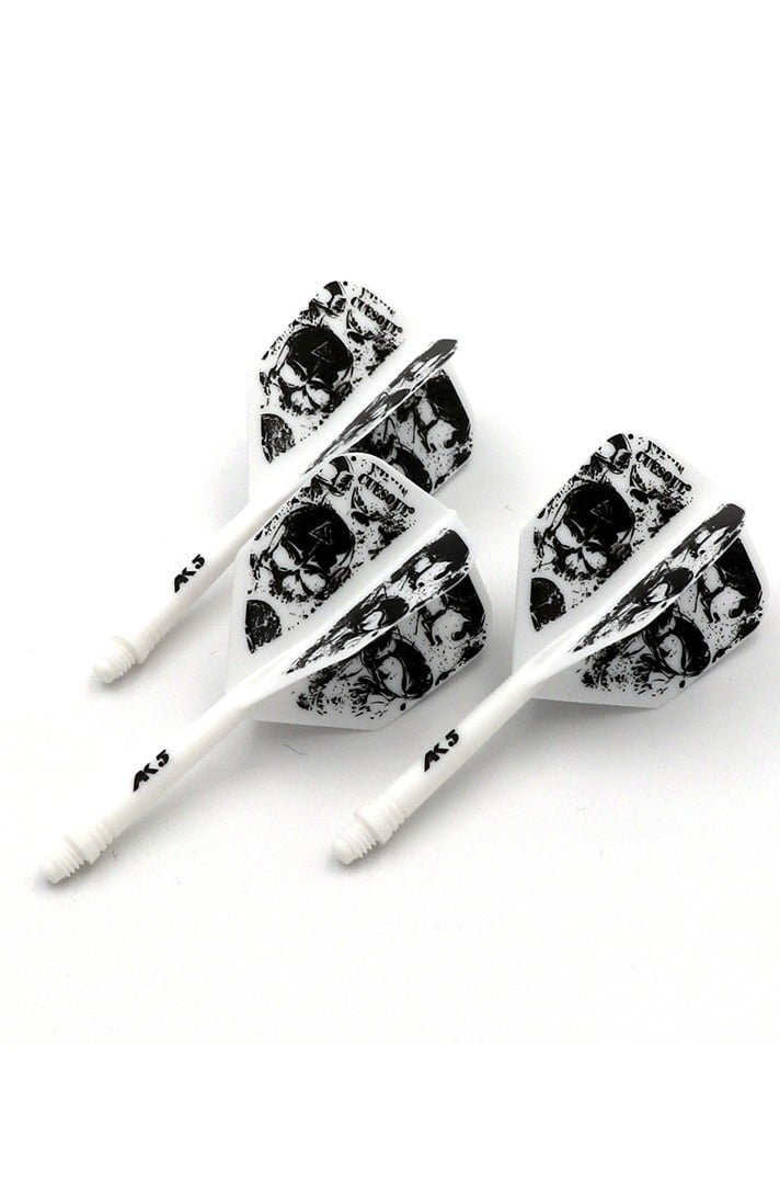 Cuesoul - ROST Integrated Flights - Skeleton White Shape - Dart Flights