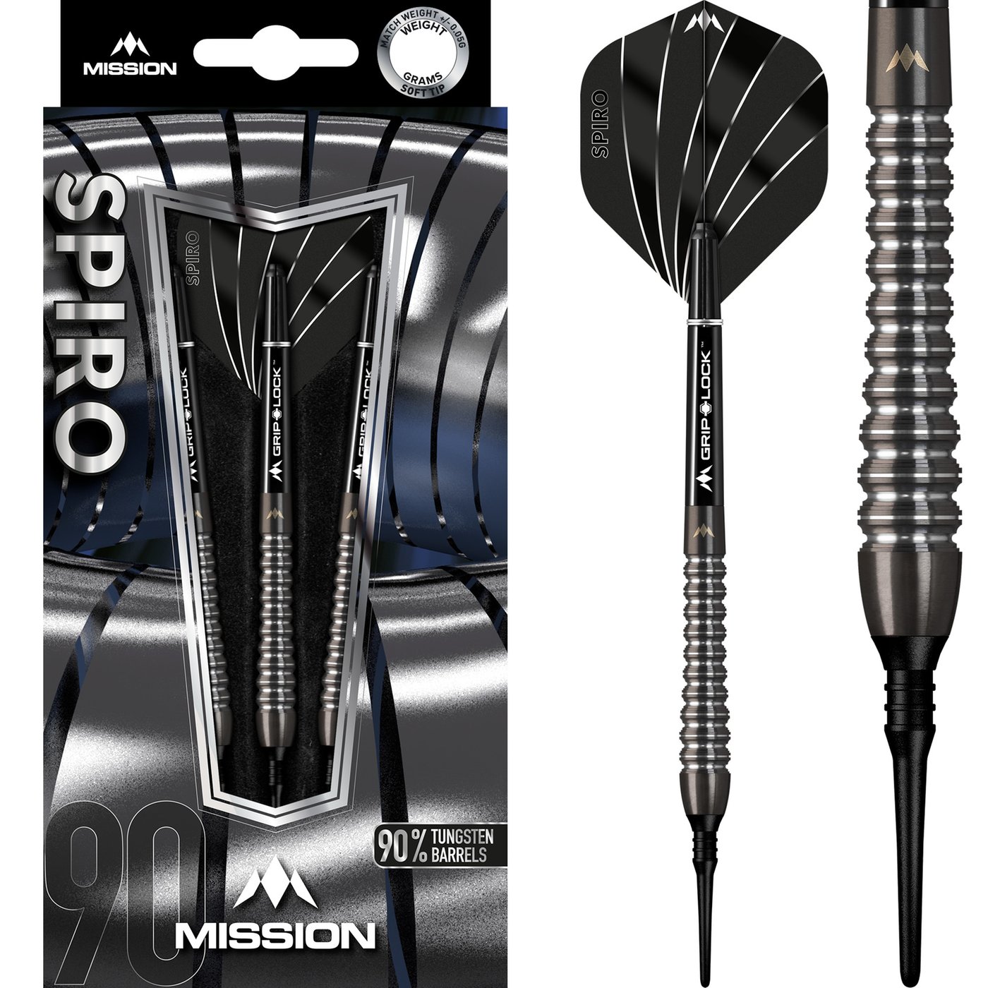 [Tweedekans] Mission Spiro M2 90% - Soft Tip Darts-19gram