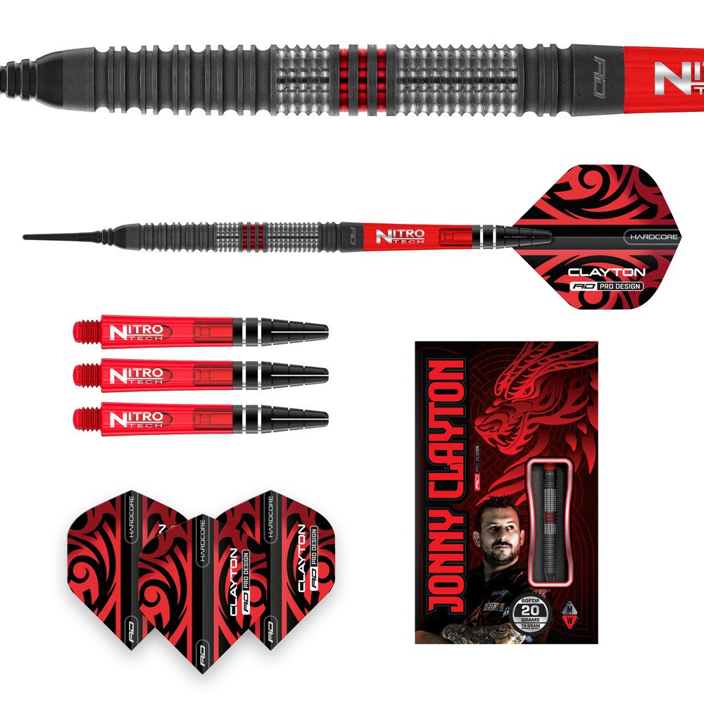Red Dragon Jonny Clayton Hiraeth 90% Soft Tip Darts