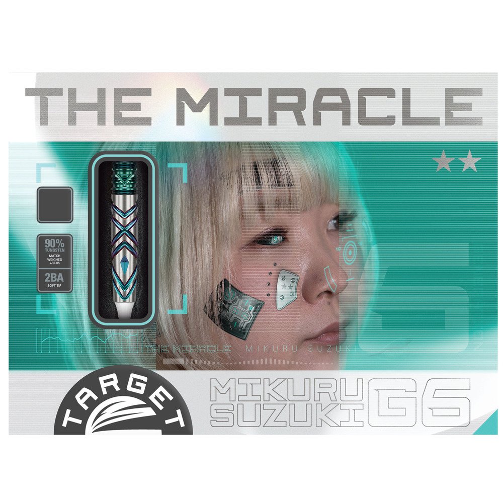 TARGET Mikuru Suzuki G6 Lite ダーツ Target Japan Mikuru Suzuki The Miracle G6 Lite 90% Soft Tip