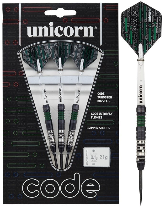 Unicorn Code 80% Black Green Darts