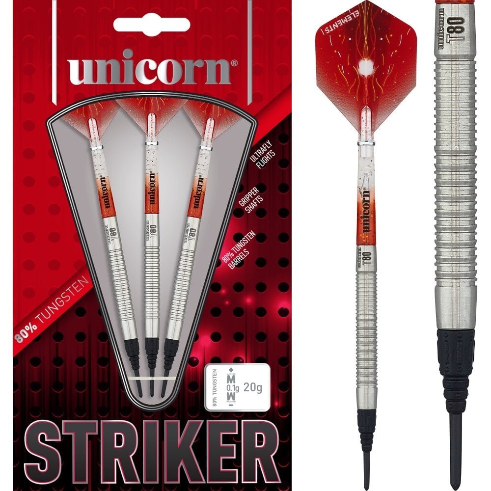 unicorn DARTSLIVEカード Unicorn Core XL Striker 1 80% - Soft Tip Darts - Dartshopper.eu