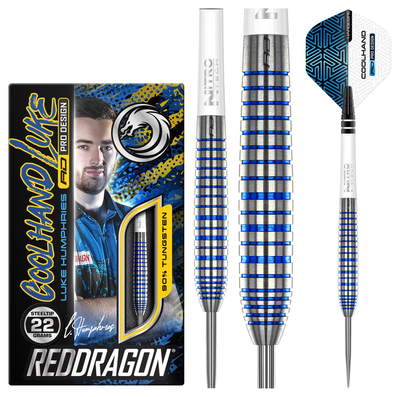 Dardos Red Dragon Luke Humphries TX3 Blue 90% Punta de Acero