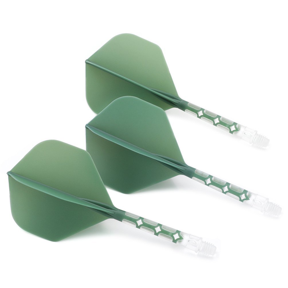 Cuesoul - ROST T19 Integrated Flights - Standard Shape - Clear Green - Dart Flights