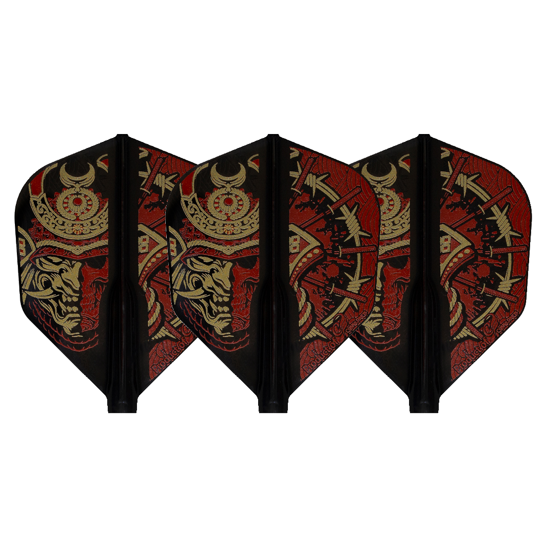 Cosmo Darts Fit Flight Air Printed Series Samurai Skull A Shape Darts Flights