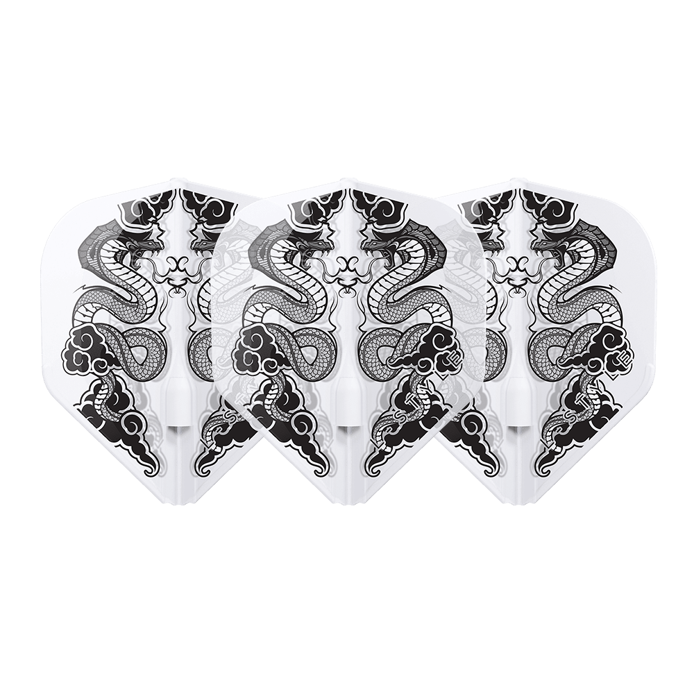 L-Style L1 EZ Jelle Klaasen V7 Clear White Darts Flights