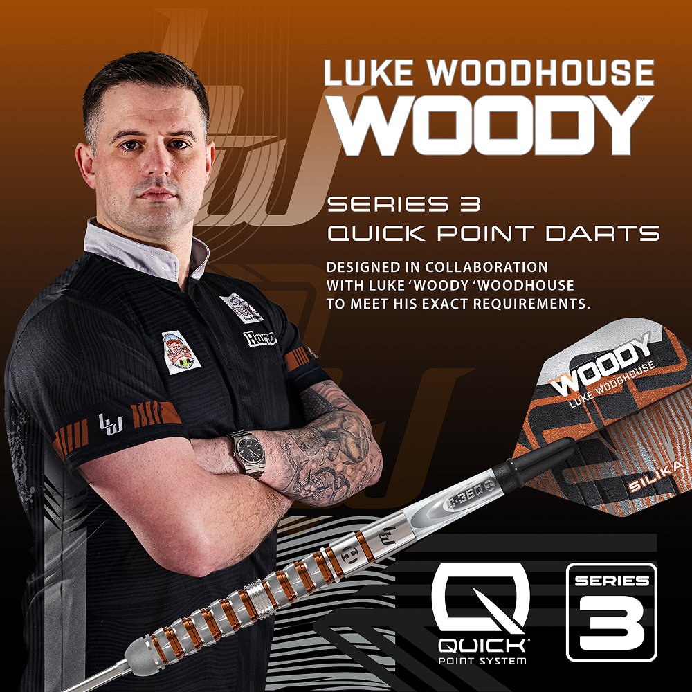 Harrows Luke Woodhouse V3 Quick Point 90% Darts - Dartshopper.com