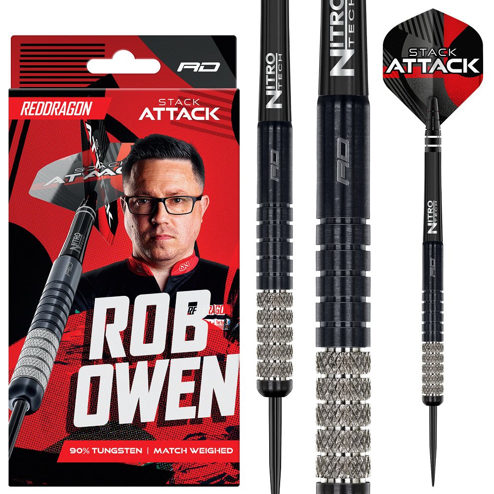Dardos Red Dragon Robert Owen 90% Punta de Acero