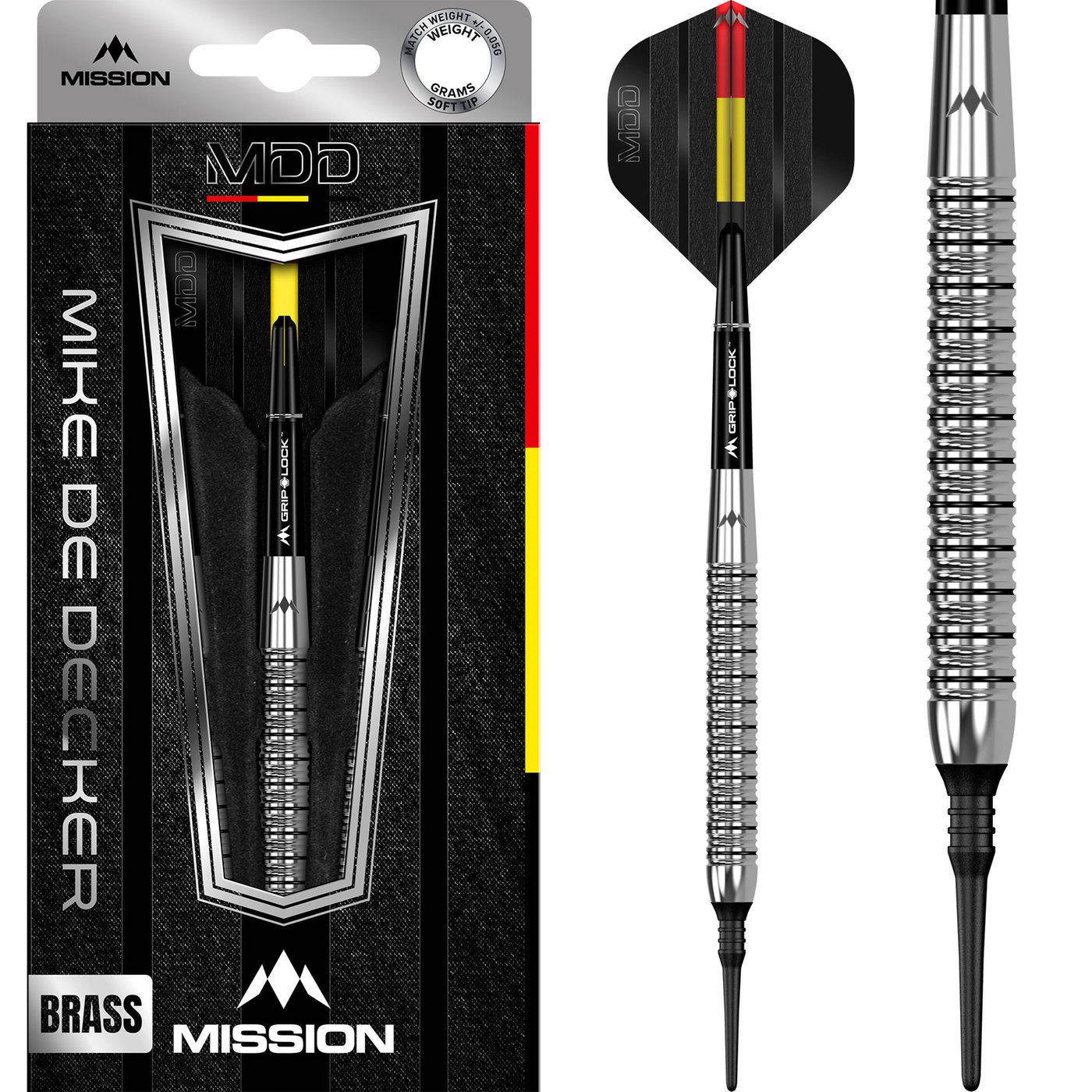 Dardos Mission Mike de Decker Brass  Punta de Plástico