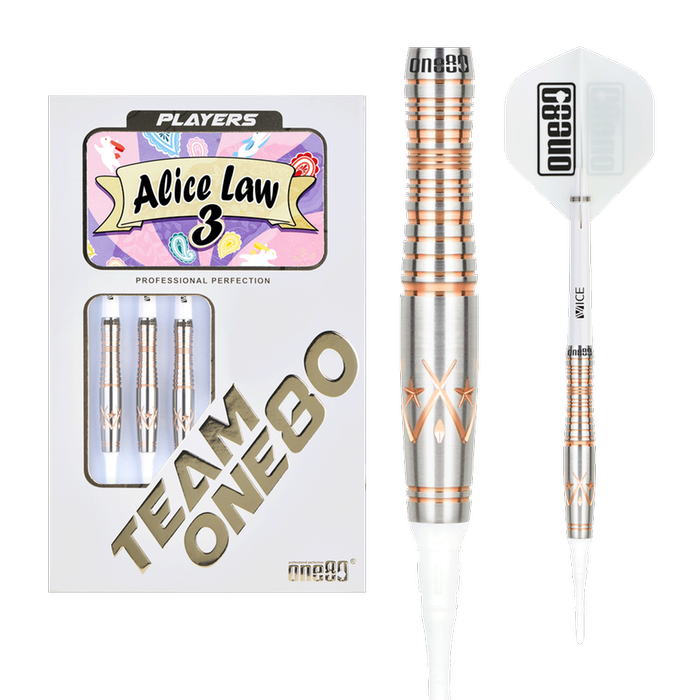 ONE80 Alice Law III Rosegold 90% Soft Tip Darts