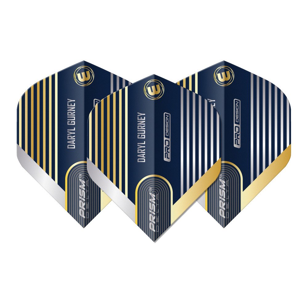 Winmau Prism Delta Daryl Gurney Blue Gold Darts Flights