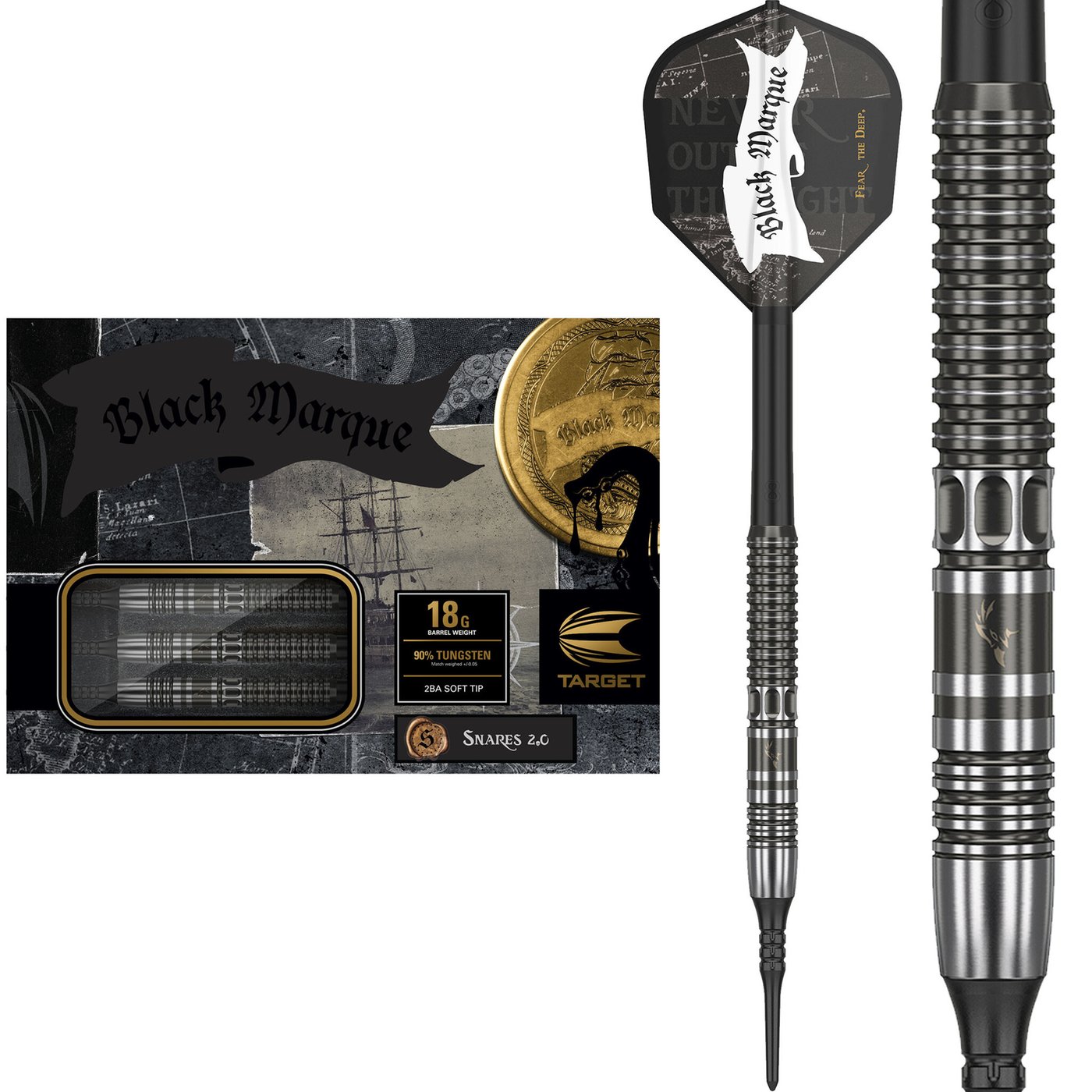 Target Japan Black Marque Snares 2.0 90% Soft Tip Darts