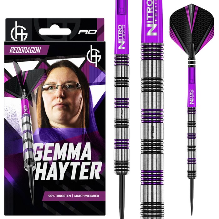 Red Dragon Gemma Hayter 90% - Steel Tip Darts - Dartshopper.com