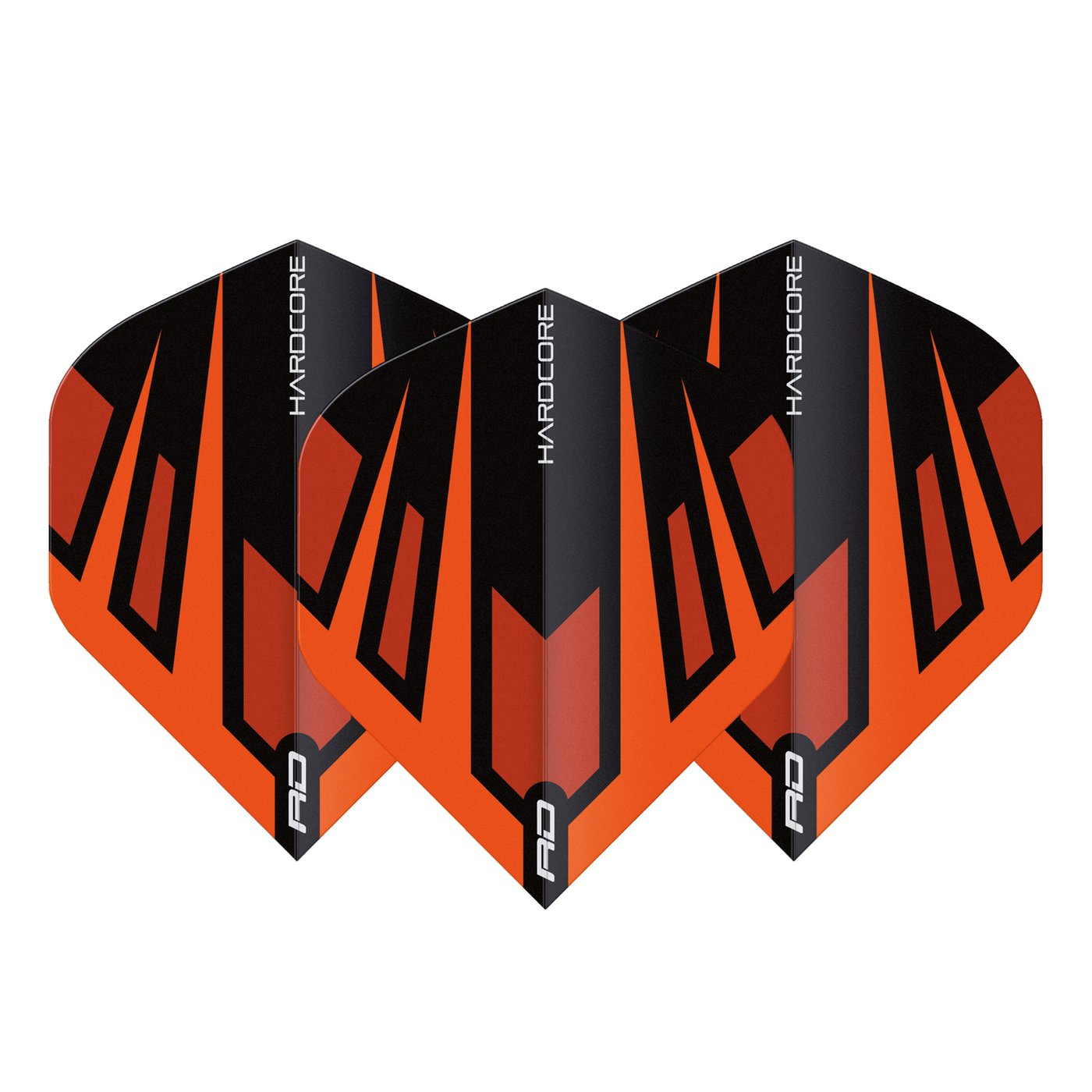 Red Dragon Hardcore Radical Orange & Black Fan Darts Flights