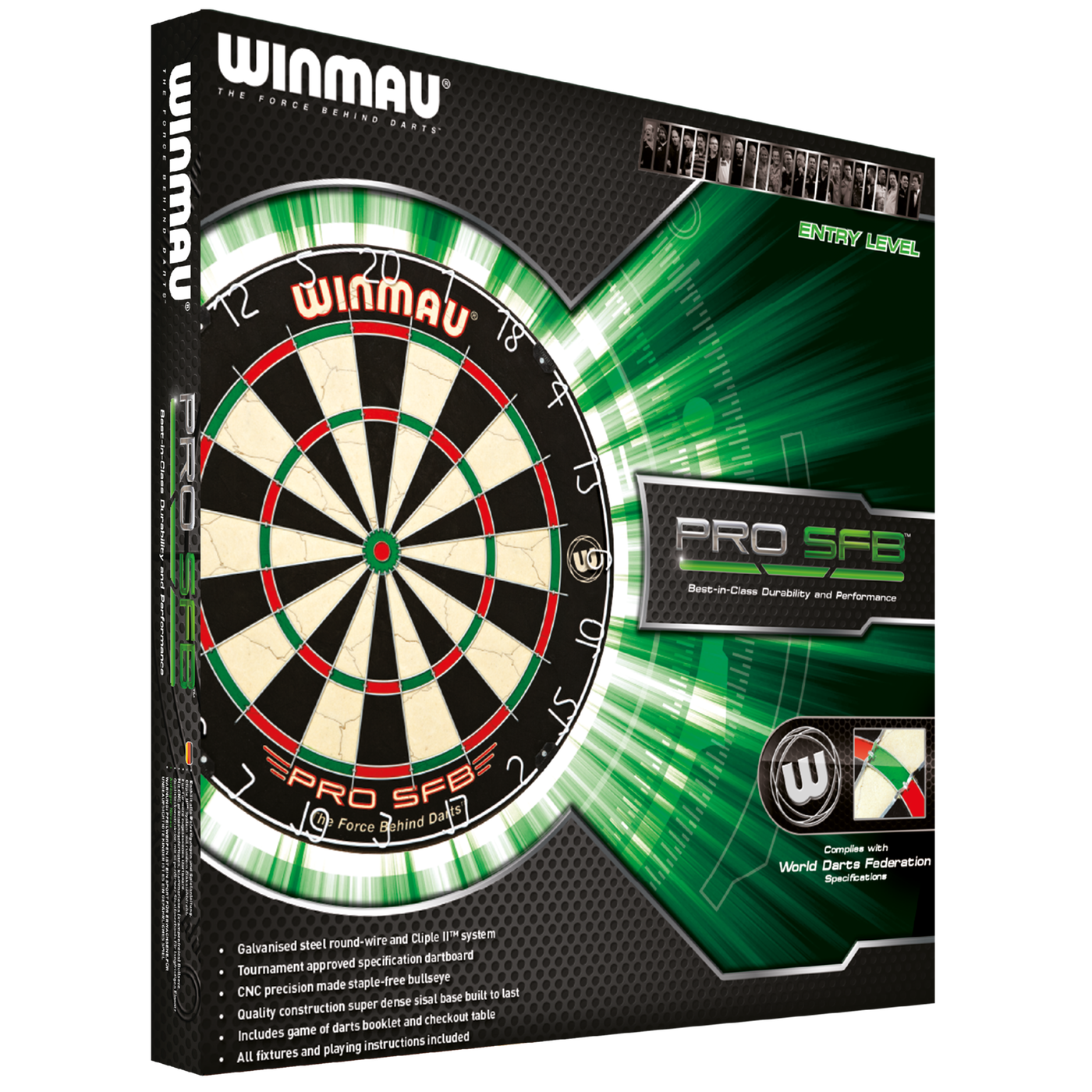 WINMAU PRO SFB ハードダーツボード Winmau Pro SFB Bristle Dart Board - Professional Staple Free