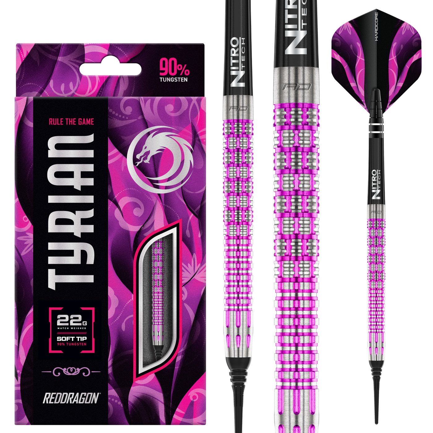 Red Dragon Tyrian 90% Soft Tip Darts