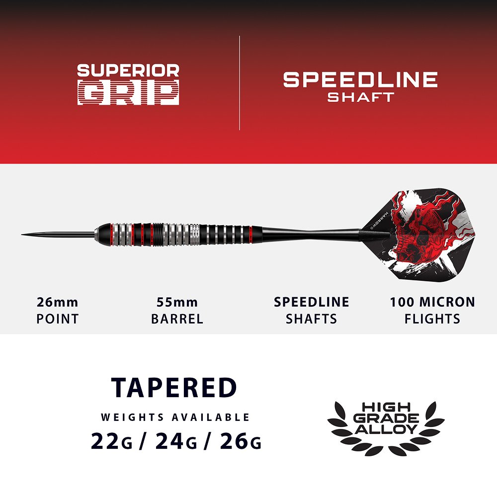 Harrows Ryan Searle Heavy Metal Brass - Steel Tip Darts