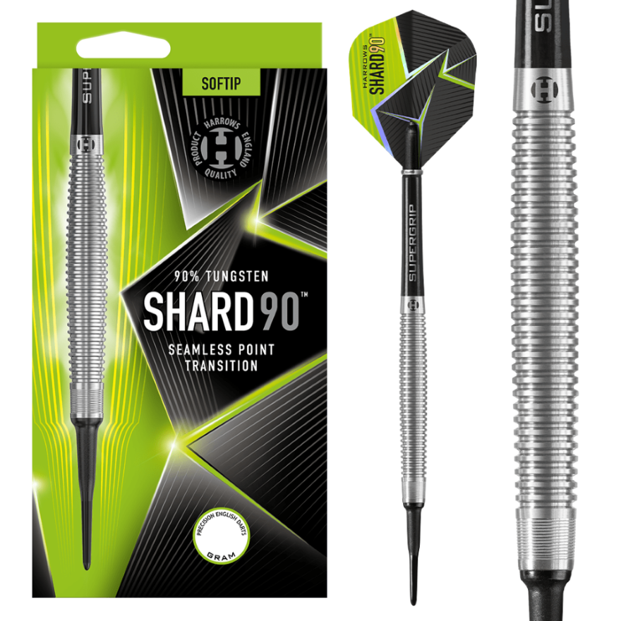 Dardos Harrows Shard 90% Punta de Plástico