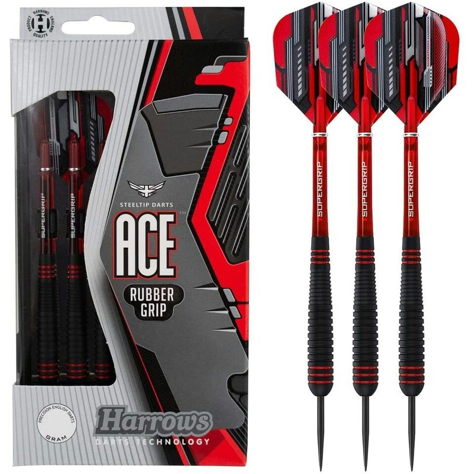Harrows Ace Black Brass - Steel Tip Darts