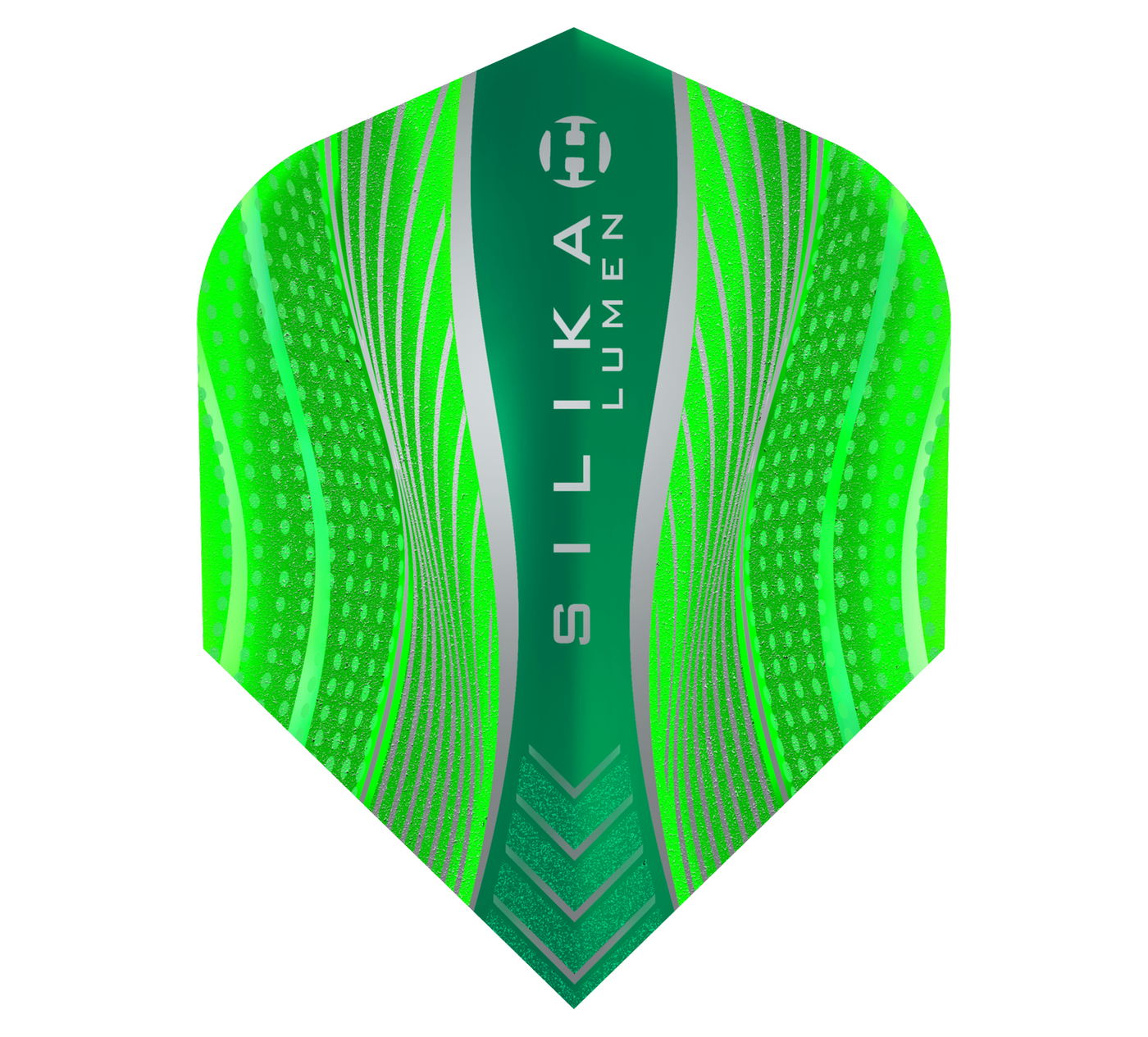 Harrows Silika Lumen Round NO6 Green Tough Crystalline Coated Darts Flights