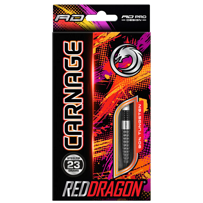 Red Dragon 90% Carnage 3 Steel Tip Darts - Dartshopper.eu