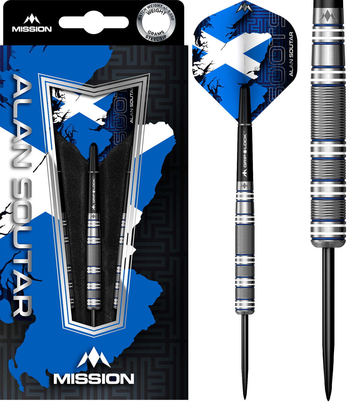 Mission Alan Soutar Blue & White 90% Darts