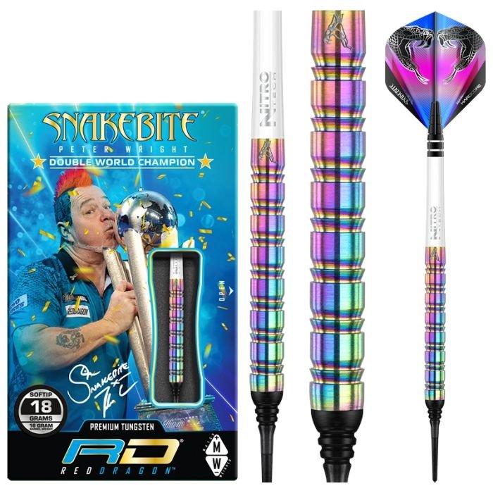 Red Dragon Snakebite Peter Wright ソフトダーツ Red Dragon Peter Wright Snakebite 1 Soft Tip Darts