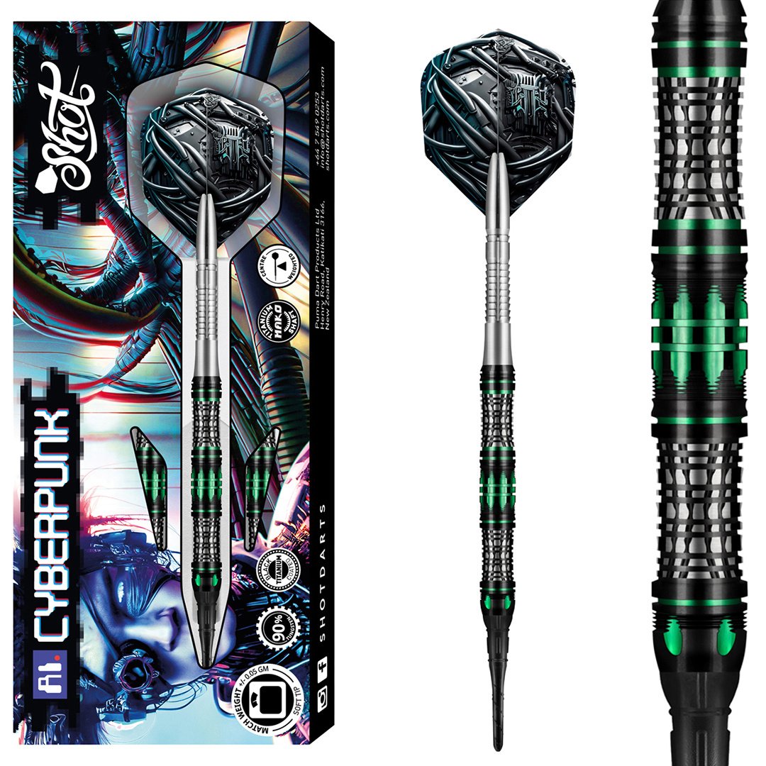 Shot AI Cyberpunk 90% Soft Tip Darts