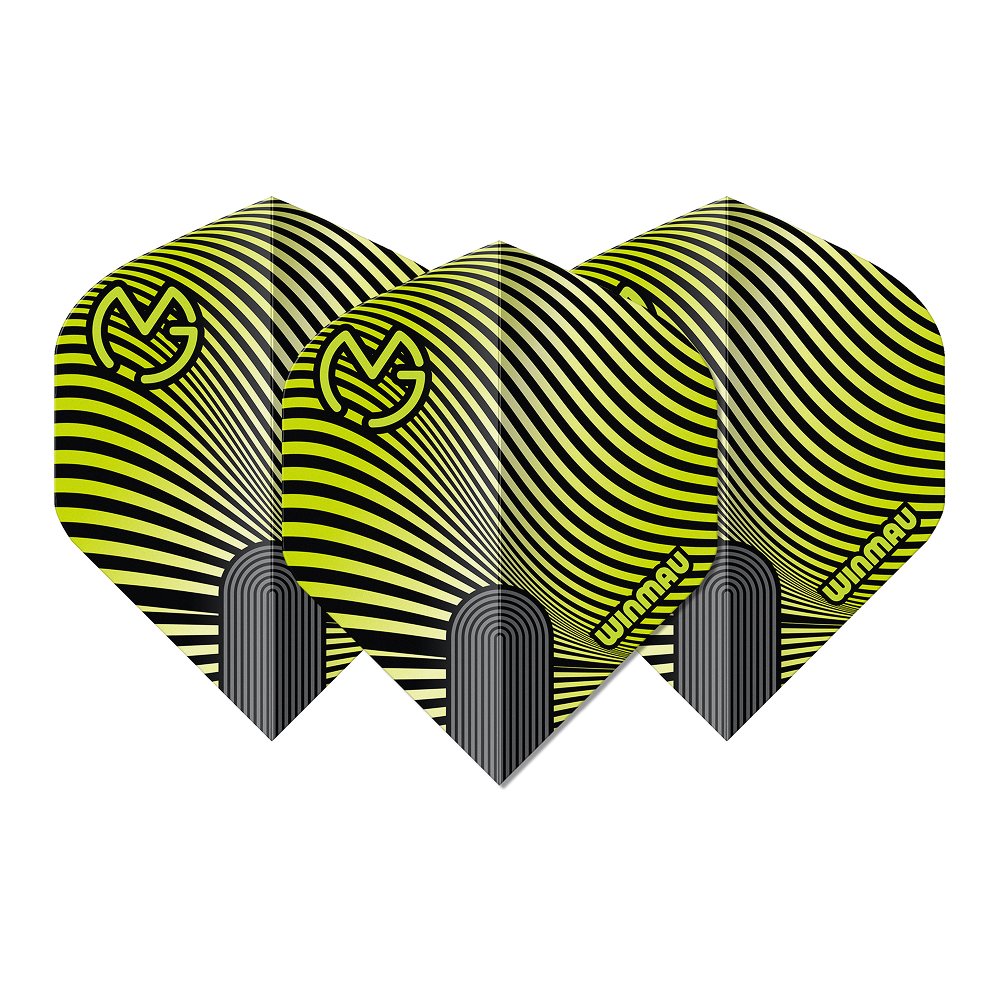 Winmau Michael van Gerwen Prism Delta Black Green Wave - Dart Flights