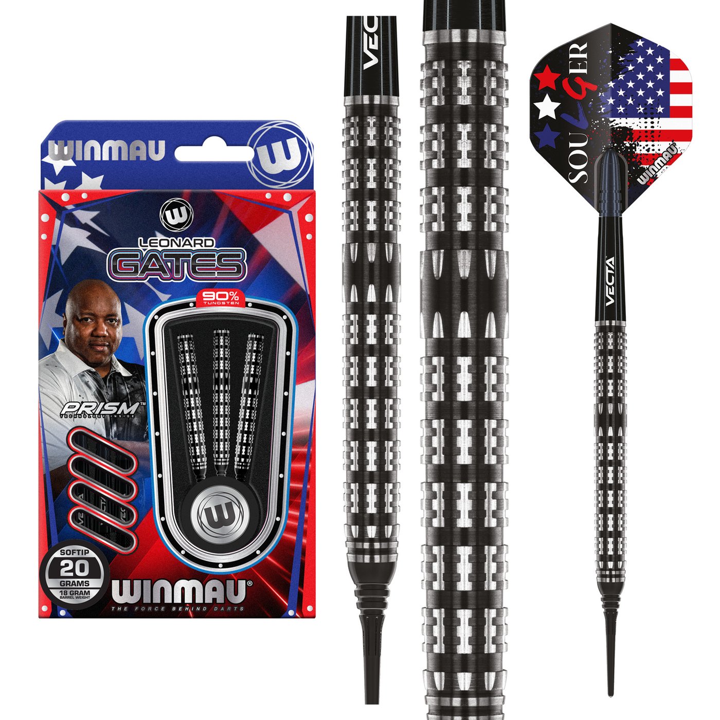 [Tweedekans] Winmau Leonard Gates 90% Soft Tips-20gram
