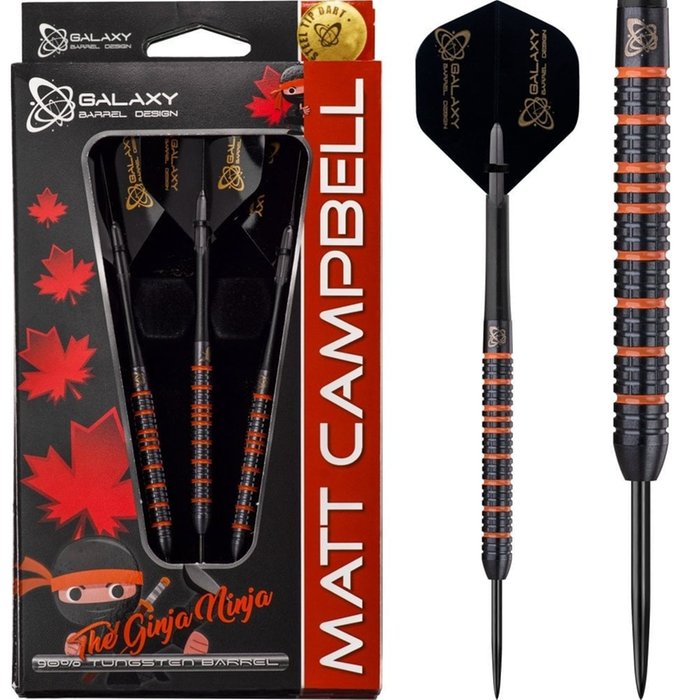 DARTSLIVE  ※ジャンク品 Galaxy Matt Campbell The Ginja Ninja Black V2 90% - Steel Tip
