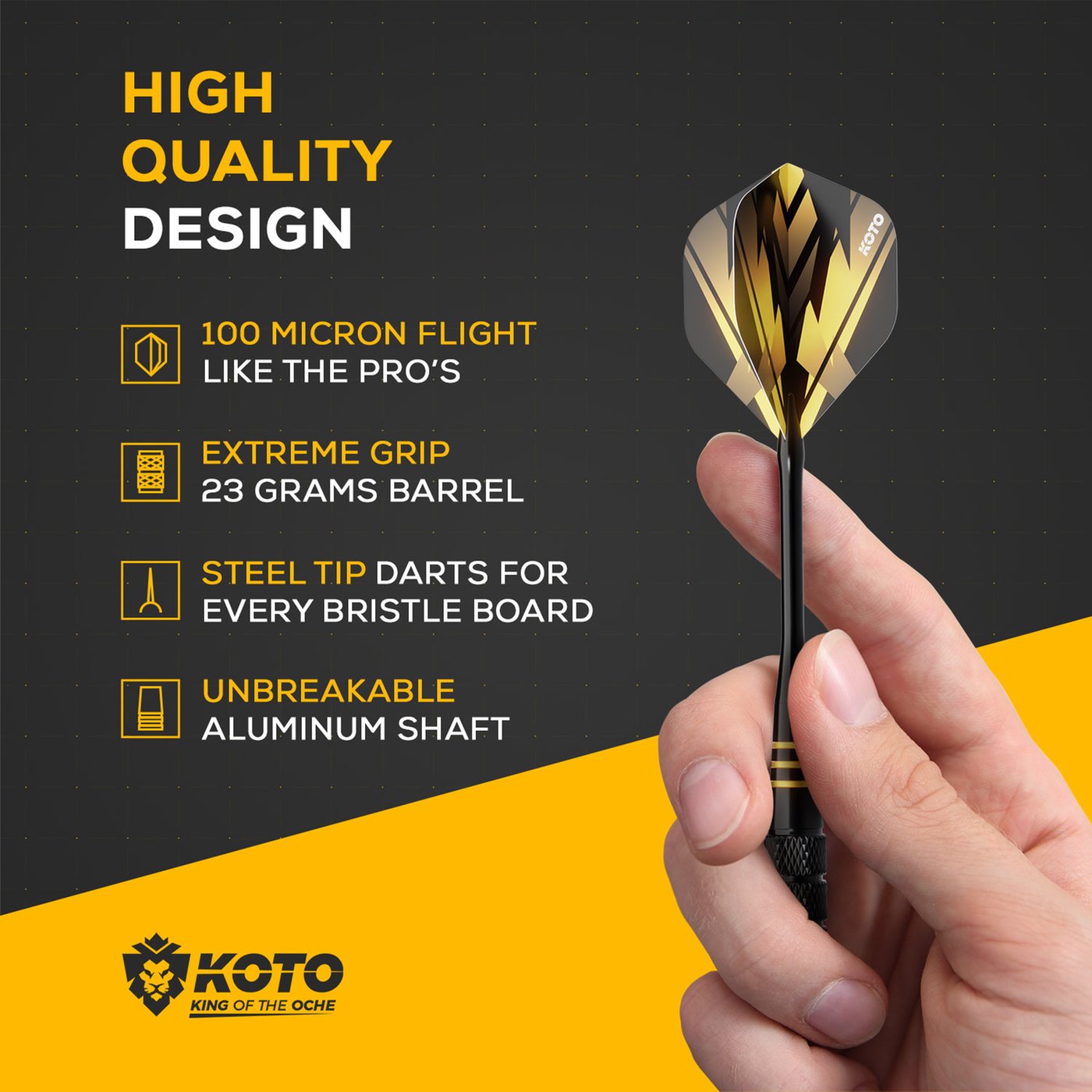 Lotki KOTO Brass Multiset - 12 Darts - 23Gram