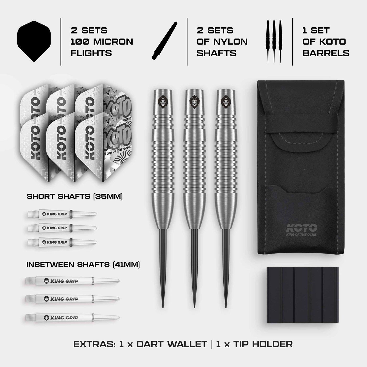 KOTO Sting Silver Bomb 90% - Dartpijlen