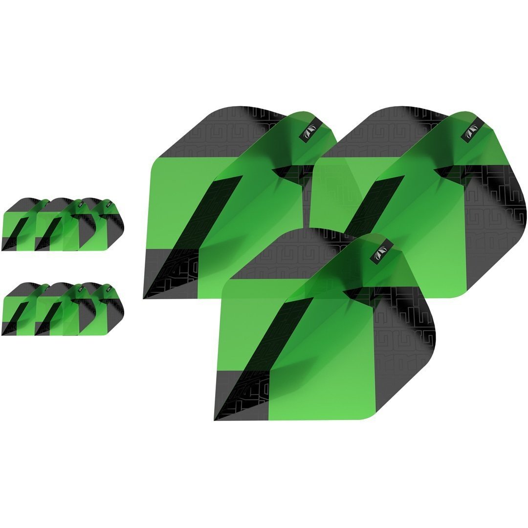 Target Tag 3 Set Black Green NO2 Darts Flights